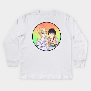 Ash and Eiji Pride Kids Long Sleeve T-Shirt